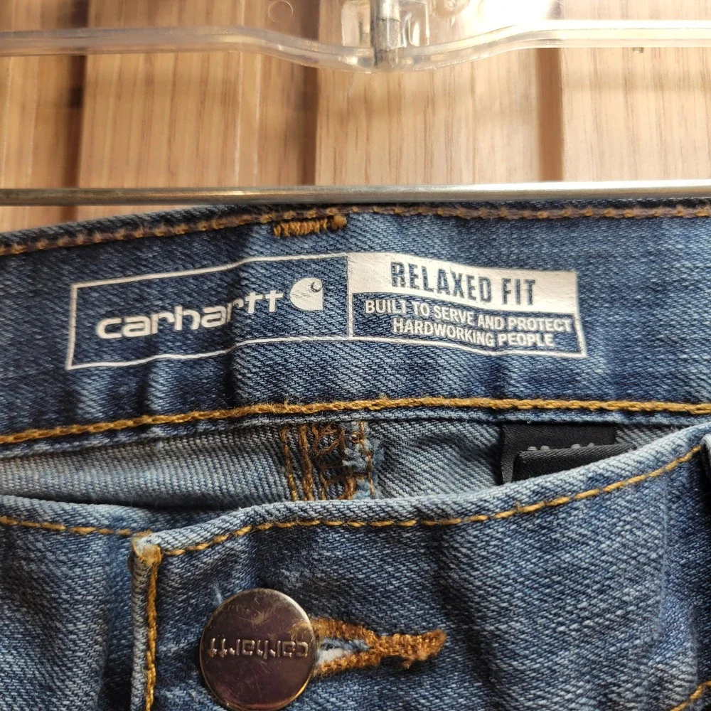 Carhartt Mens Rugged Flex Relaxed Fit Jeans Blue 36x34 BD2804-M